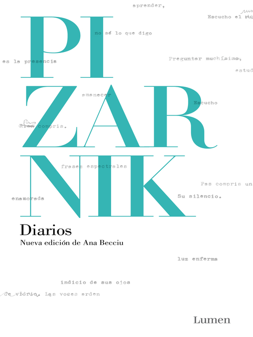 Title details for Diarios (nueva edición de Ana Becciu) by Alejandra Pizarnik - Wait list